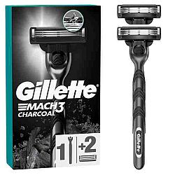 Gillette Mach3 Charcoal Strojček + 2NH