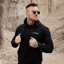 GymBeam Mikina Athlete Black White black XXL