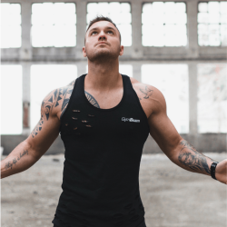 GymBeam Tielko Ripped Tank Top Black black XL
