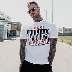 GymBeam Tričko Progress White S