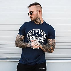GymBeam Tričko Walk In Strong Navy S