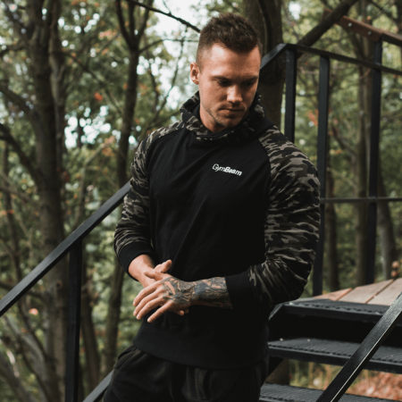 GymBeam Mikina Hoodie Camo Green camo XXL