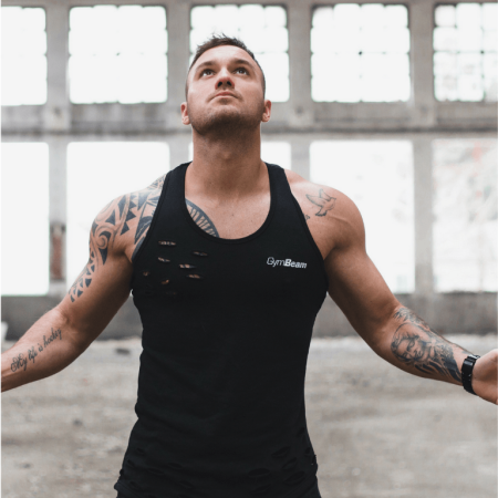 GymBeam Tielko Ripped Tank Top Black black XL
