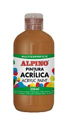 Alpino Fľaša akrylové farby do školy 250ml. hnedá