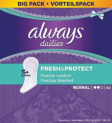 Always Dailies Fresh & Protect Normal s jemnou vôňou 60 ks