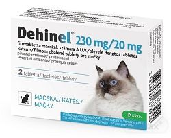 Dehinel 230 mg/20 mg pre mačky 2 tbl