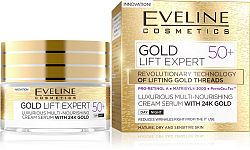 Eveline Gold Lift Expert denný/nočný krém 50+ 50 ml