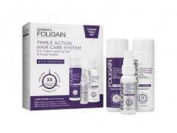 Foligain Triple Action cestovní sada proti padaniu vlasov pre ženy 100 ml + 100 ml + 30 ml