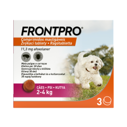Frontpro 2 - 4 kg 11,3 mg 3 žuvacie tablety