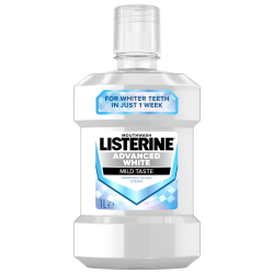 Listerine Advanced White ústna voda s bieliacim účinkom príchuť Clean Mint (Multi-Action Mouthwash) 1000 ml