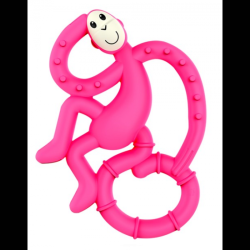 MATCHSTICK MONKEY Mini Monkey hryzátko s antimikrobiálnym povrchom - ružová