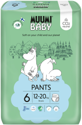 Muumi Baby Pants 6 Junior 12-20 kg, nohavičkové eko plienky 36 ks