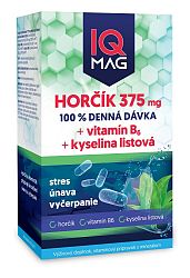 NaturProdukt IQ MAG Horčík 375 mg ranné a večerné 60 kapsúl