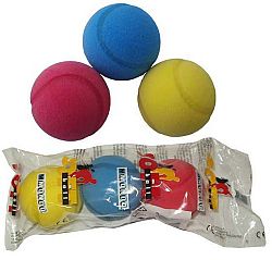 Soft míč na soft tenis pěnový průměr 7cm 3ks v sáčku