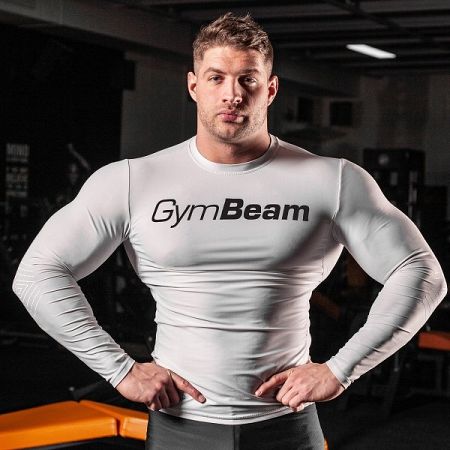 Kompresné tričko Spiro White/Black - Gym Beam XL